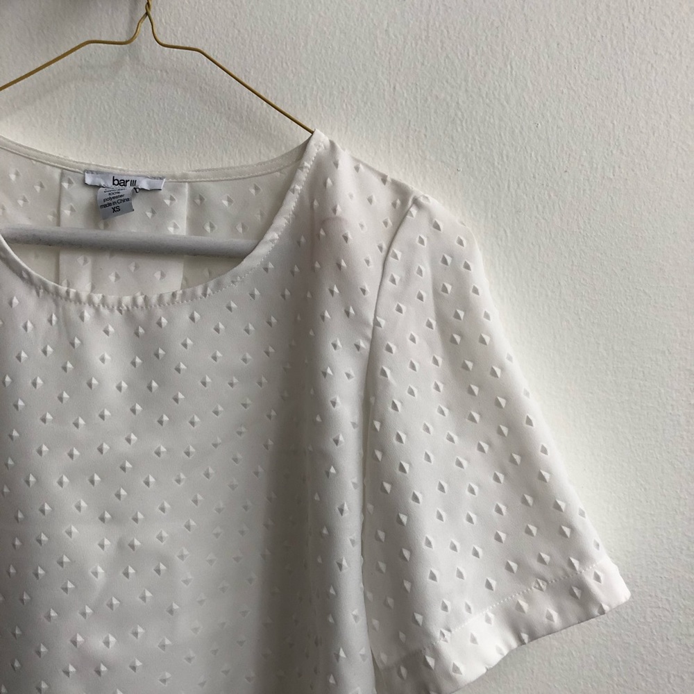 Bar III White dressy mid crop top